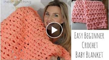 Easy Beginner Crochet Baby Blanket Tutorial